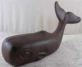 img 3 attached to 🐋 Vintage Cast Iron Whale Figure - Coastal Nautical Doorstop