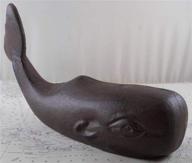 🐋 vintage cast iron whale figure - coastal nautical doorstop логотип