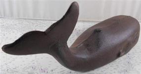 img 2 attached to 🐋 Vintage Cast Iron Whale Figure - Coastal Nautical Doorstop