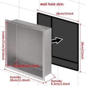 img 2 attached to Sanbege Recessed Storage Products（Brushed Stainless