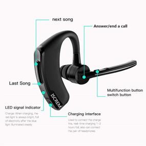 img 3 attached to 🎧 Беспроводные Bluetooth-наушники с батареей на 10 часов: HD-стереозвук, потовлагозащищенные наушники для производительных звонков в бизнесе, шумоподавление - идеальны для тренировок!