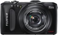 📷 fujifilm finepix f600exr 16 mp digital camera: enhanced performance, cmos sensor, 15x optical zoom (black) logo
