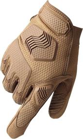 img 3 attached to Full Finger Rubber Guard Gloves for Outdoor Cycling and Motorbike Riding