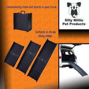 img 2 attached to Compact Folding Pet Ramp for Dogs & Cats - Silly Millie: Ideal for Cars, Trucks, and SUVs