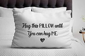 img 1 attached to Long Distance Relationship Gift: Embrace the Hug This Pillow Until You Can Finally Hug Me - Going Away Gift