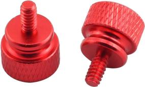 img 2 attached to RuiLing 10-Pack 6-32 Anodized Aluminum Computer Case Thumbscrews - Wine Red Hand-Tightening Thumb Screws