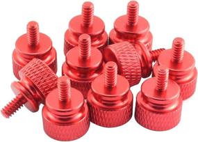 img 4 attached to RuiLing 10-Pack 6-32 Anodized Aluminum Computer Case Thumbscrews - Wine Red Hand-Tightening Thumb Screws
