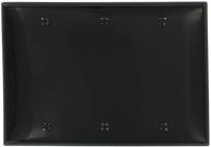 🔲 leviton 80735-e 3-gang blank wallplate in thermoplastic nylon, box mount – standard size, black- top quality! логотип