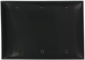 img 1 attached to 🔲 Leviton 80735-E 3-Gang Blank Wallplate in Thermoplastic Nylon, Box Mount – Standard Size, Black- Top Quality!