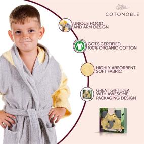 img 3 attached to Toddlers Bathrobes Cover Up Absorbent Certified Bath