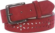 👩 suede perforated studded leather women's accessories belts for women logo