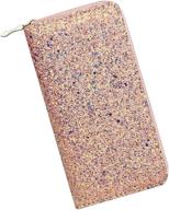 💫 sparkle in style: kukoo glitter wallet for women - the perfect long phone clutch purse with card holder logo
