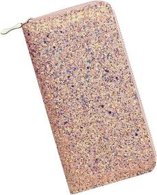 img 4 attached to 💫 Sparkle in Style: KUKOO Glitter Wallet for Women - The Perfect Long Phone Clutch Purse with Card Holder
