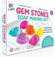 gemstones soap making kit: ultimate diy craft project and stem science experiment for kids ages 8 and up logo