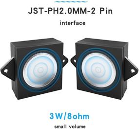 img 3 attached to MakerHawk 2pcs Arduino Speaker 3W 8Ω Single Cavity Mini Speaker Full-Range Cavity Advertising Machine Speaker with Connector Separating Interface 3.3V 5V and JST-PH2.0mm-2 Pin Interface