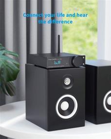 img 1 attached to 🔊 Fosi Audio DA-2120A Bluetooth Amplifier Stereo Hi-Fi 2.1 Channel Wireless Stream aptX, 24Bit/192kHz Class D Compact Mini Power Amp with Integrated USB DAC Coaxial Optical, Subwoofer Support & Remote Control