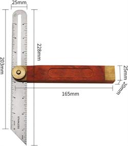 img 3 attached to 📏 Gentlecare Blade Ruler: Adjustable Bevel Sliding T-Bevel Tool with Hardwood Handle - Angle Finder Carpentry Square for Craftsman, Builder, Carpenter, Architect, Engineer