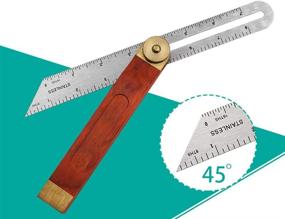 img 2 attached to 📏 Gentlecare Blade Ruler: Adjustable Bevel Sliding T-Bevel Tool with Hardwood Handle - Angle Finder Carpentry Square for Craftsman, Builder, Carpenter, Architect, Engineer