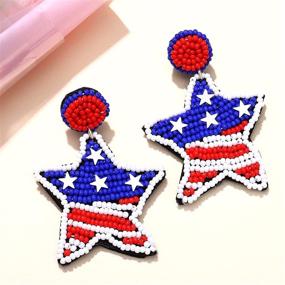 img 1 attached to American Earrings Holiday Patriotic Independence