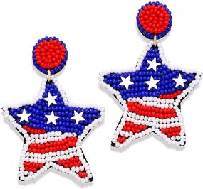 img 4 attached to American Earrings Holiday Patriotic Independence