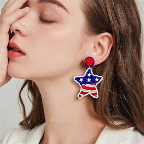 img 2 attached to American Earrings Holiday Patriotic Independence