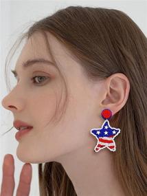 img 3 attached to American Earrings Holiday Patriotic Independence