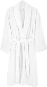 img 2 attached to Top-Rated Pinzon Terry Bathrobe from Amazon Brand: 100% Cotton, White, Small/Medium