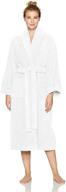 top-rated pinzon terry bathrobe from amazon brand: 100% cotton, white, small/medium logo