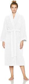 img 4 attached to Top-Rated Pinzon Terry Bathrobe from Amazon Brand: 100% Cotton, White, Small/Medium
