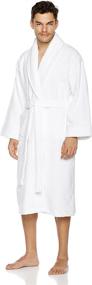 img 3 attached to Top-Rated Pinzon Terry Bathrobe from Amazon Brand: 100% Cotton, White, Small/Medium