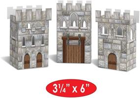img 3 attached to 🏰 Beistle Castle Favor Boxes: Vibrant Multicolored 3¼" x 6" Party Supplies
