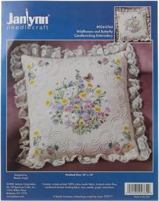 img 3 attached to 🕯️ Janlynn Candlewicking Embroidery Kit: Wildflowers and Butterfly Pillow - Enhance Visibility Through SEO