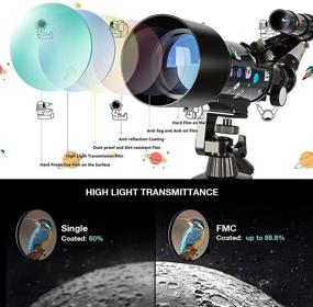 img 3 attached to 🔭 FREE SOLDIER 70mm Aperture Astronomy Telescope for Beginners - Professional Telescope for Kids and Adults with 400mm Focal Length, Smartphone Adapter, Carry Bag, & Adjustable Tripod