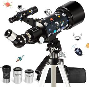 img 4 attached to 🔭 FREE SOLDIER 70mm Aperture Astronomy Telescope for Beginners - Professional Telescope for Kids and Adults with 400mm Focal Length, Smartphone Adapter, Carry Bag, & Adjustable Tripod