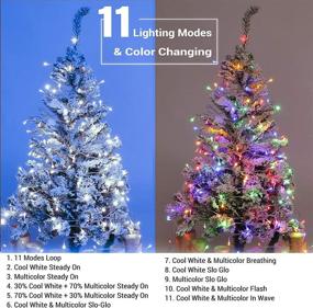 img 3 attached to 🎄 Brizled 344.16ft 1000 LED Color Changing Christmas String Lights with Remote - 11 Modes, Cool White & Multicolor Xmas Light Clear Wire for Home, Wedding, Party, Christmas Tree