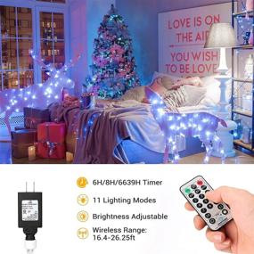 img 1 attached to 🎄 Brizled 344.16ft 1000 LED Color Changing Christmas String Lights with Remote - 11 Modes, Cool White & Multicolor Xmas Light Clear Wire for Home, Wedding, Party, Christmas Tree