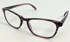 img 4 attached to 👓 Stylish Magnivision Foster Grant Elana Women's Reading Glasses +1.50: Chic Purple-Patterned Eyewear for Clear Vision