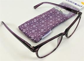 img 1 attached to 👓 Stylish Magnivision Foster Grant Elana Women's Reading Glasses +1.50: Chic Purple-Patterned Eyewear for Clear Vision