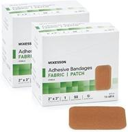 🩹 mckesson medi-pak adhesive strip, performance fabric, 2" x 3" - pack of 100 strips (2 boxes) логотип