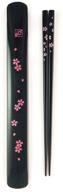 🥢 japanbargain 3643b black plastic chopsticks logo