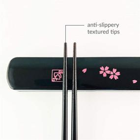 img 3 attached to 🥢 JapanBargain 3643B Black Plastic Chopsticks