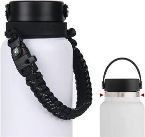 img 4 attached to 🚶 Ручка из парашюта iLVANYA 2.0: идеально подходит для бутылки Hydro Flask 2.0 Wide Mouth, идеальна для ежедневных прогулок, езды на велосипеде и походов.