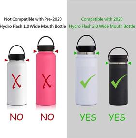 img 1 attached to 🚶 Ручка из парашюта iLVANYA 2.0: идеально подходит для бутылки Hydro Flask 2.0 Wide Mouth, идеальна для ежедневных прогулок, езды на велосипеде и походов.