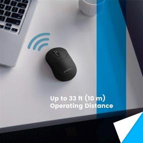 img 2 attached to 🖱️ Perixx PERIMICE-802B Wireless Bluetooth Mouse - Sleek & Portable Design for Windows, iOS, and Android Tablet - Black Rubber Black: A Must-Have Accessory