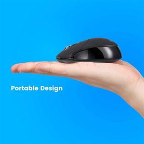 img 1 attached to 🖱️ Perixx PERIMICE-802B Wireless Bluetooth Mouse - Sleek & Portable Design for Windows, iOS, and Android Tablet - Black Rubber Black: A Must-Have Accessory