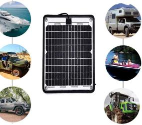 img 1 attached to 🔌 SolarEnz 10W 24V Trickle Solar Battery Charger for Trolling Motors: Ideal for Travel Trailers, Boats, RVs, and Marine Solar Panels - Self-Regulating, Plug & Play Design with Monitoring Buoys