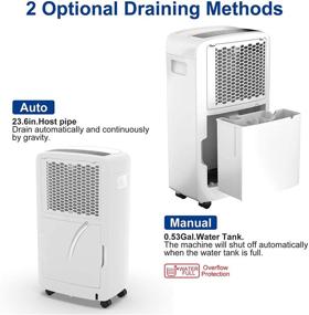 img 1 attached to 🌧️ Shinco 2,000 Sq.Ft Dehumidifier for Basements, Home, Office, Bedroom, Bathroom, Laundry room and Garage. Efficiently Remove Moisture & Control Humidity with Auto or Manual Drainage. Quiet Operation!