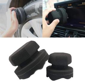 img 3 attached to Enhance Tire Detailing with 3pcs Tire Dressing Applicator - Reusable, Hex Grip Design for a Brilliant Tire Shine
