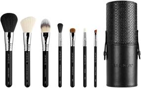 img 3 attached to Compact and Professional: Sigma Beauty Black Essential Travel Size Brush Set with 7 Brushes and Brush Cup