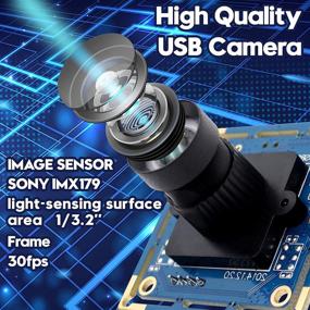 img 3 attached to 📷 USB Camera Module with 180-Degree Fisheye Lens – 8 MP Webcam for Industrial Use, Linux Windows Android – Super HD 3264X2448, Embedded USB Camera, Plug & Play, OTG Supported Web Camera Mini